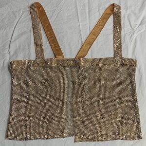 Gold Sequin Crop Top